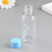 Баночка для скрапбукинга пластик "Бутылочка волна" 50 мл МИКС 3,3х3,3х8,2 см