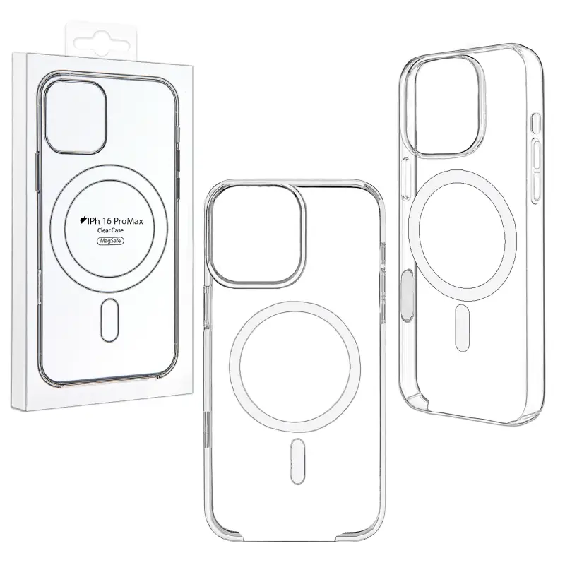Чехол IPh 16 Pro Max Clear Case PC (MagSafe + анимация NFC) ORG