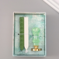 Сургучный набор "Растение" печать, ручка, сургуч 12,5х10х3,6 см