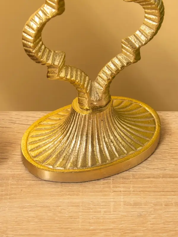 Подсвечник "Слияние" алюминий 12х8х23 см