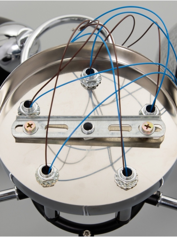 Люстра "Дождь" 5х40Вт Е27 хром 58х58х24см