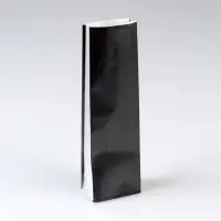 Пакет бумажный фасовочный, матовый, графит-серебро, 5,5 х 3 х 17 см