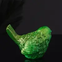 Фигура "Птичка №3 9х6х5 см, зеленый с позолотой