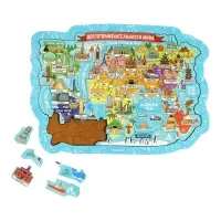 Пазл деревянный фигурный "Достопримечательности мира"