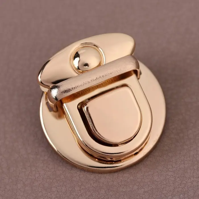 Застёжка для сумки, 3&times;3 см, цвет золотой