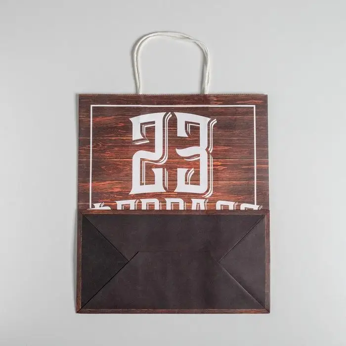 Пакет подарочный крафт, упаковка, &laquo;С 23 февраля&raquo;, 28 х 32 х 15 см