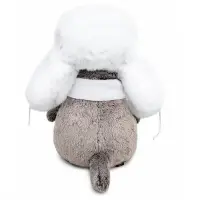 Мягкая игрушка "Кот Басик в белой меховой шапке", 22 см Ks22-302