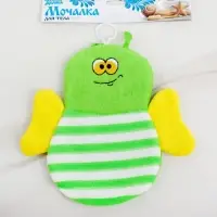 Мочалка-варежка детская для купания Доляна &laquo;Пчёлка&raquo;, цвет МИКС