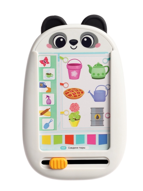 Интерактивный планшет с карточками "Панда" русская озвучка, 60 двустронних карточек
