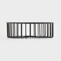 Корзинка - ваза для фруктов &laquo;Горшок&raquo;, 23&times;23&times;7 см, чёрная