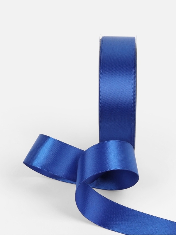 Лента атласная двухсторонняя №0329 25мм*25&plusmn;1м синий TR