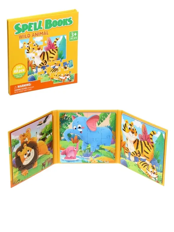 Книжка-деревяшка пазл "Животные"