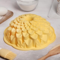 Форма для выпечки Доляна &laquo;Хризантема&raquo;, силикон, 22&times;7.5 см, МИКС