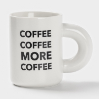 Кружка Доляна "Coffee tike" 12,5х8х10,8 см, цвет белый