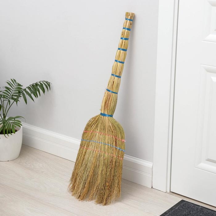 Веник трёхпрошивной &laquo;Сорго&raquo;, 330 г, 90 см, цвет МИКС