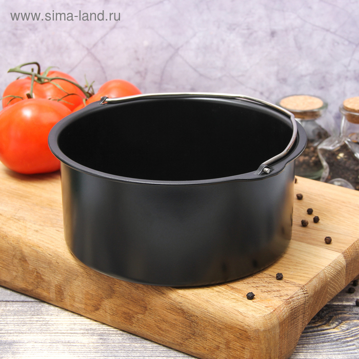 Котелок &laquo;Жаклин&raquo;, 1,2 л, антипригарное покрытие, цвет чёрный