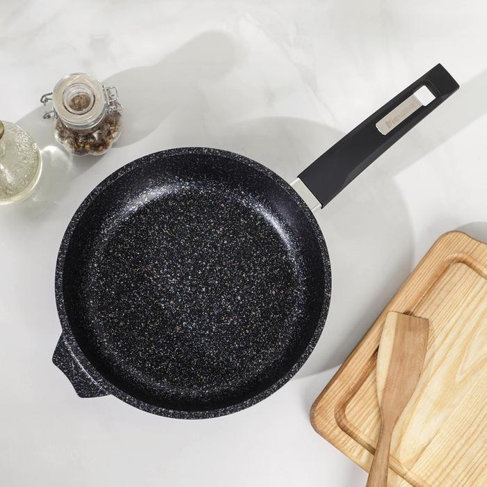 Сковорода &laquo;Гранит Star&raquo;, d=22 см, пластиковая ручка, антипригарное покрытие, тёмно-синий