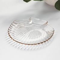 Блюдо сервировочное Magistro &laquo;Ракушка&raquo;, 14&times;13,5&times;1,5 см, фигурное