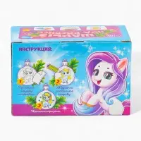 Набор для творчества &laquo;Елочные шары под раскраску &raquo;Ногодний подарок&laquo;+карандаши, 5.5 см, 2 шт.