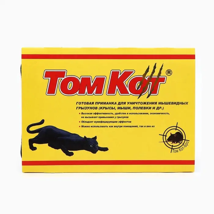 Гелеобразная примнака + зерно от грызнов Джели "ТОМ КОТ БРО" контейнер, 100г+150г