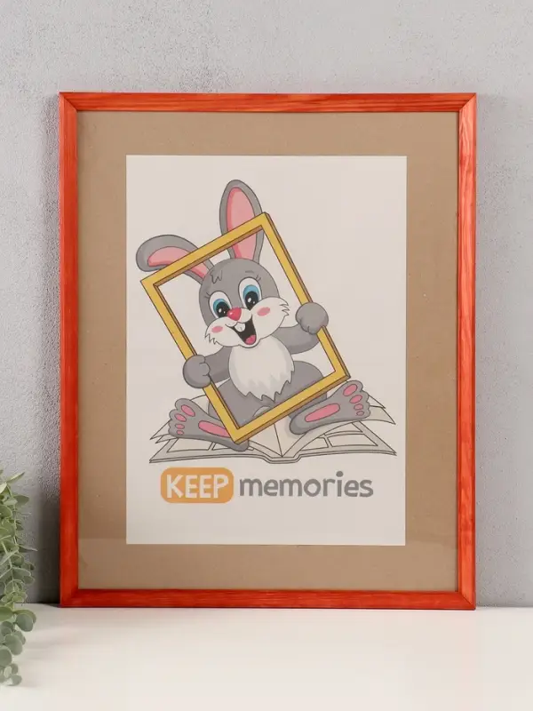 Фоторамка дерево 40х50 см, махагон №2 (пластиковый экран)