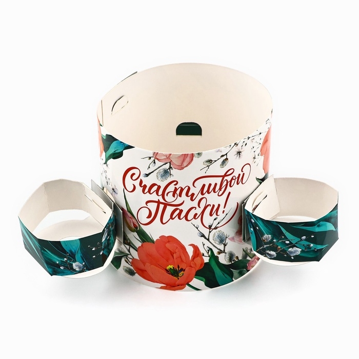 Ободок для кулича с местом под яйца &laquo;Счастливой Пасхи&raquo;, 31,9 х 9 см