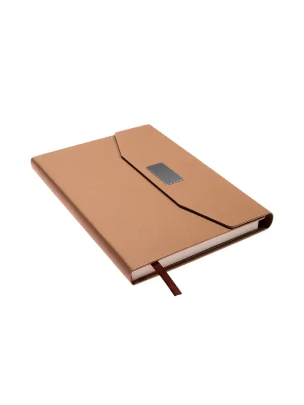 Ежедневник недатированный формат А5, с клапаном, 112л, линия, пвх, Бежевый