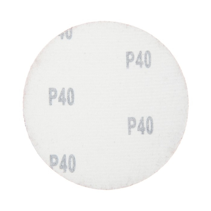 Круг абразивный шлифовальный под "липучку" ТУНДРА, 125 мм, Р40, 100 шт.