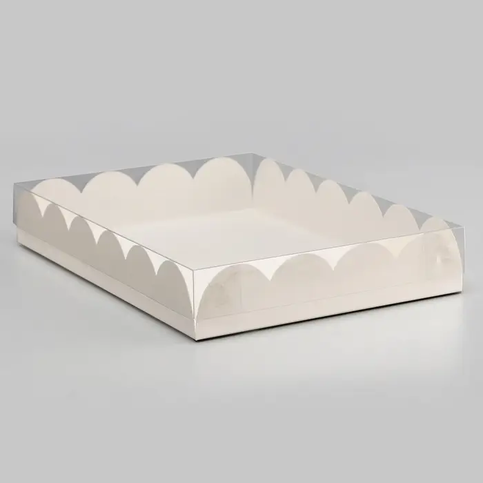 Коробка для печенья, белая, 25&times;18&times;4 см