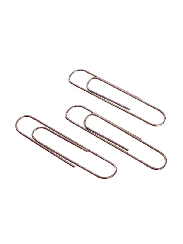 Скрепки 78мм никелированные в пластиковой тубе 100 штук