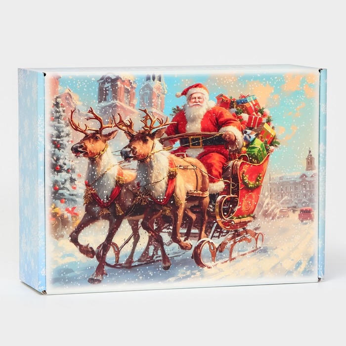 Складная коробка &laquo;Дед Мороз&raquo;, 30,7 &times; 22 &times; 9,5 см