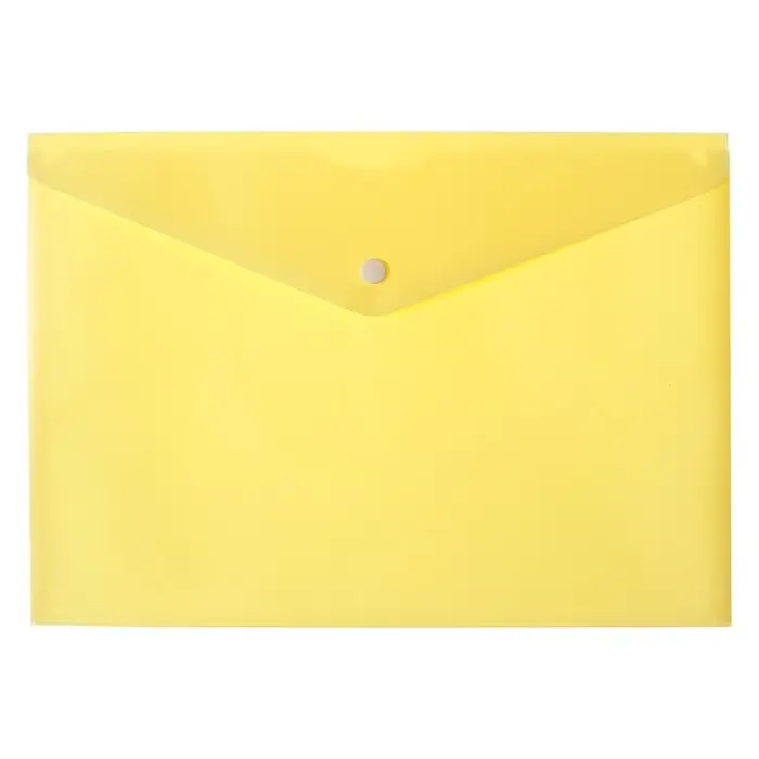 Папка-конверт на кнопке А4, 180 мкм, Calligrata Pastel, глянцевая, полупрозрачная, микс