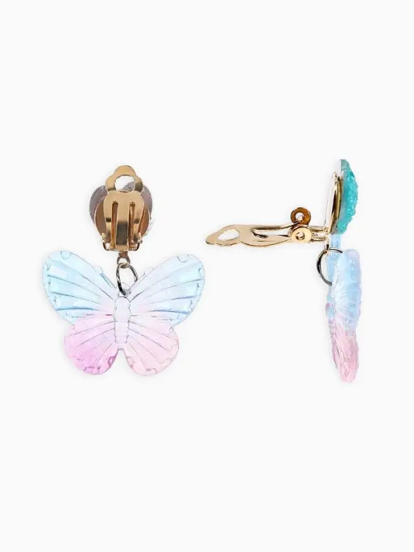 Набор детский &laquo;Выбражулька&raquo; 4 предмета: бусы, браслет d=6 см, клипсы, кольцо, бабочка