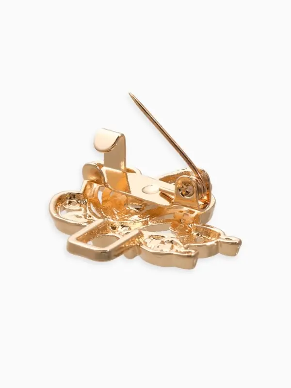 Зажим для кардигана "Ажур" бабоччка, цвет золото