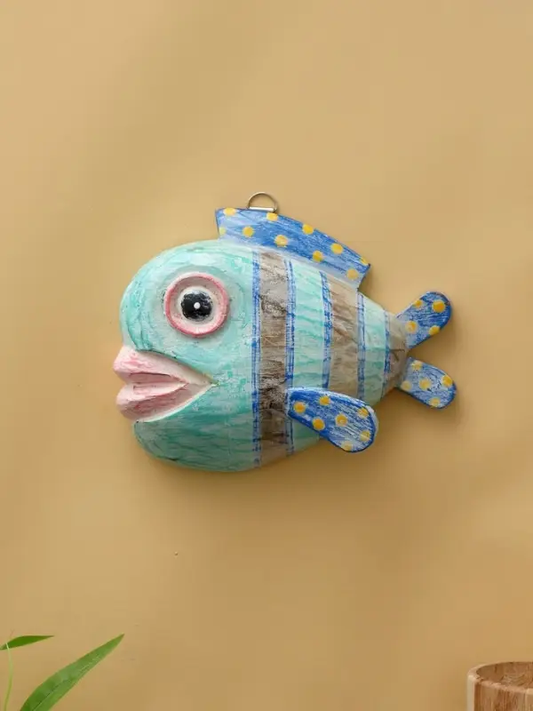 Панно &laquo;Рыба-клоун&raquo;, 20&times;16.5&times;6.5 см, дерево, бирюзовое