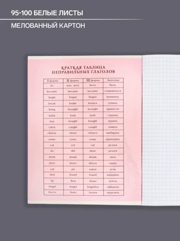 Тетрадь предметная 48 листов в клетку Calligrata, &laquo;СуперНеон. Английский язык&raquo;, обложка мелованный картон