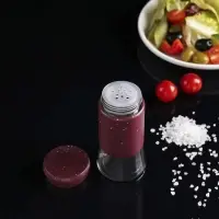 Солонка стеклянная &laquo;Стиль&raquo;, 150 мл, 5,5&times;8 см, цвет красный мрамор