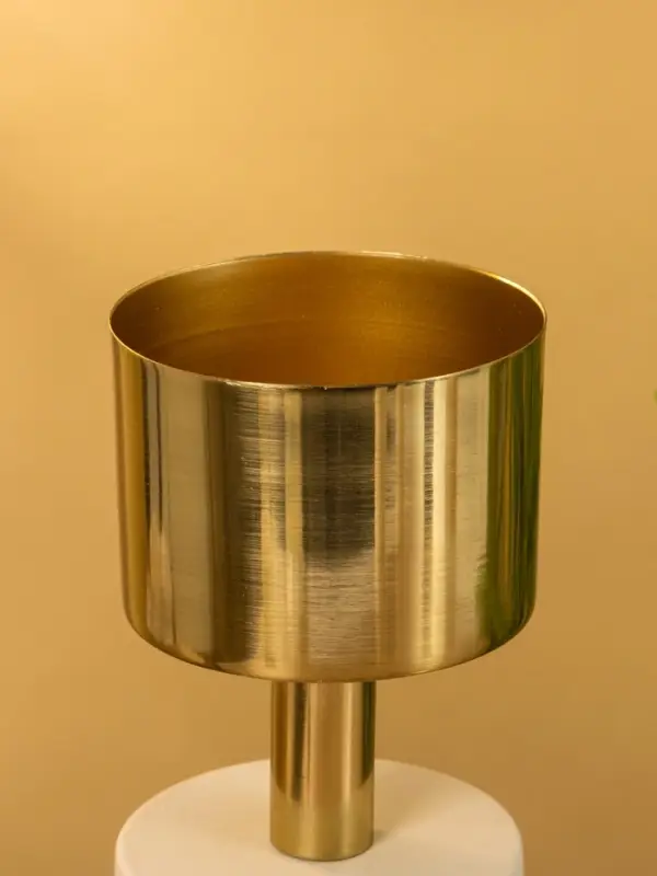 Подсвечник на 1 свечу "Кубок" фисташка с золотом 10х10х28,5 см