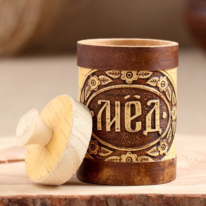 Туес &laquo;Мёд&raquo;, 6х6х11 (9 ) см