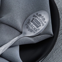 Ложка чайная с гравировкой &laquo;Диванные войска&raquo;, на подарочной открытке, 3 х 14 см.