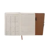 Ежедневник недатированный формат А5, с клапаном, 96л, линия, пвх, Серый