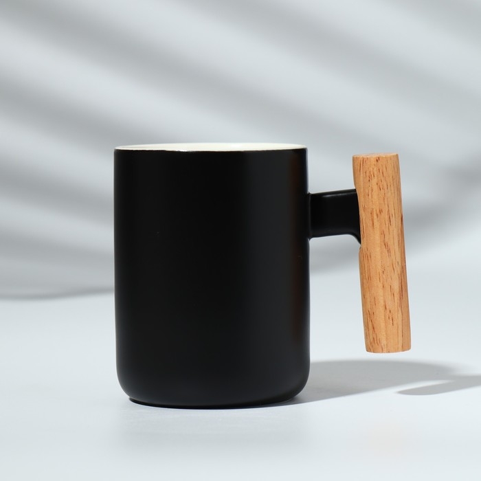 Кружка керамическая &laquo;Всегда есть время&raquo;, 400 мл, цвет чёрный