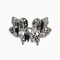 Зажим для кардигана "Ажур" бабоччка, цвет серебро