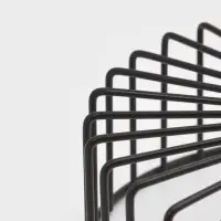 Корзинка - ваза для фруктов &laquo;Горшок&raquo;, 23&times;23&times;7 см, чёрная