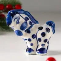 Сувенир "Конь в яблоках",9х5 см, гжель