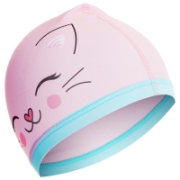 Шапочка для плавания детская &laquo;Котик&raquo;, тканевая, обхват 46-52 см