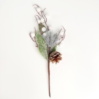 Новогодний декор &laquo;Золотая веточка&raquo;, с шариком, 32 &times; 13 &times; 8 см