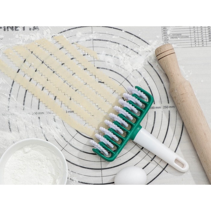 Валик для нарезки теста KONFINETTA &laquo;Сладость&raquo;, фактурный, 14&times;17&times;4 см, цвет белый