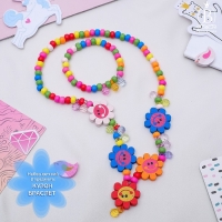 Набор детский &laquo;Выбражулька&raquo; 2 предмета: кулон, браслет, цветы ромашки веселые