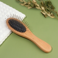 Расчёска массажная, 4,5 &times; 16 см, цвет &laquo;светлое дерево&raquo;